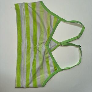 Gilly Hicks Green Striped Sports Bra